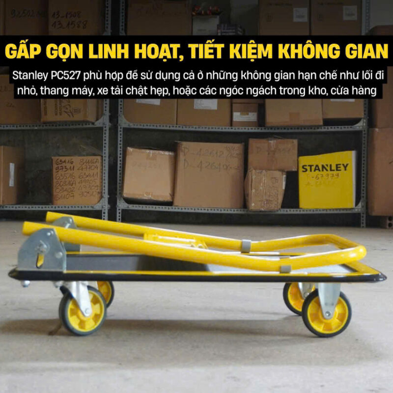 Xe Đẩy Hàng 4 Bánh Gấp Gọn Stanley PC527, Tải Trọng 150kg